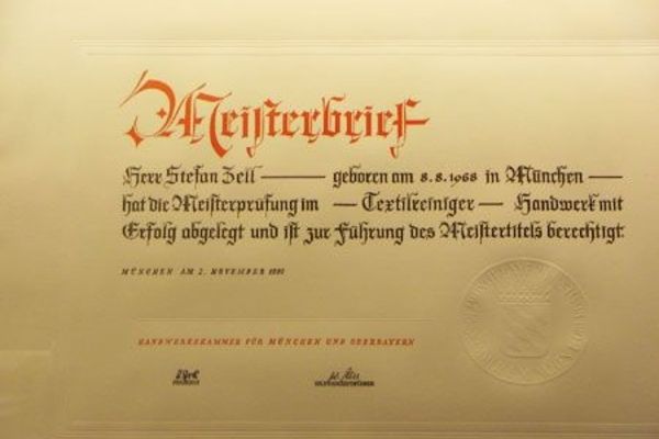 Meisterbrief Stefan Zell
